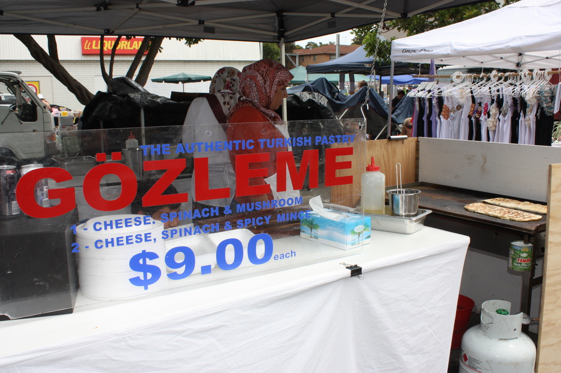 Gozleme at Caringbah Markets